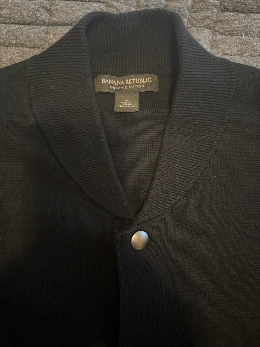 Banana Republic Black Snap-Front Bomber Jacket